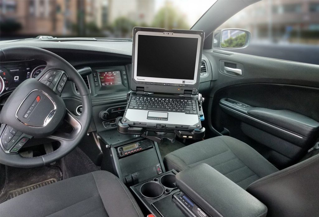 Computer mounted inside a vehicle
