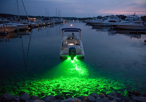 Boat on water patrol