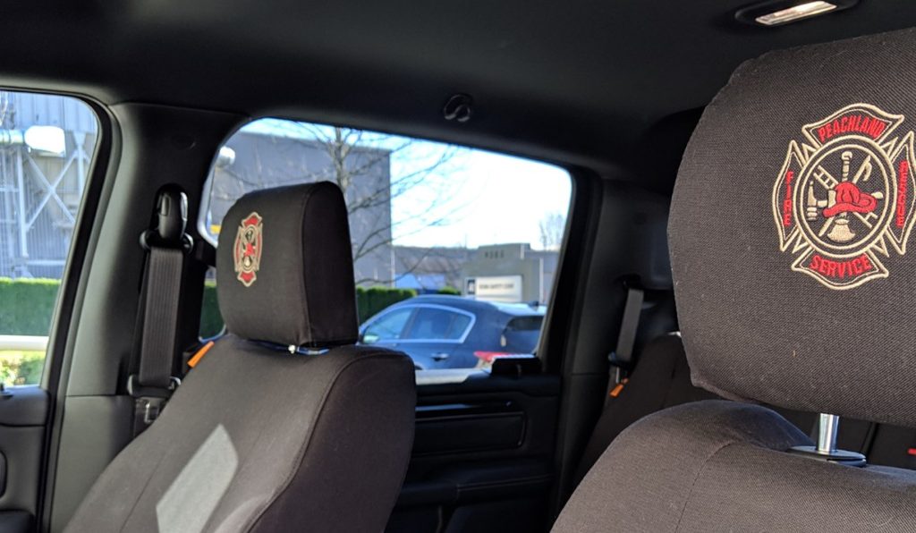 Inside fire and rescue vehicle