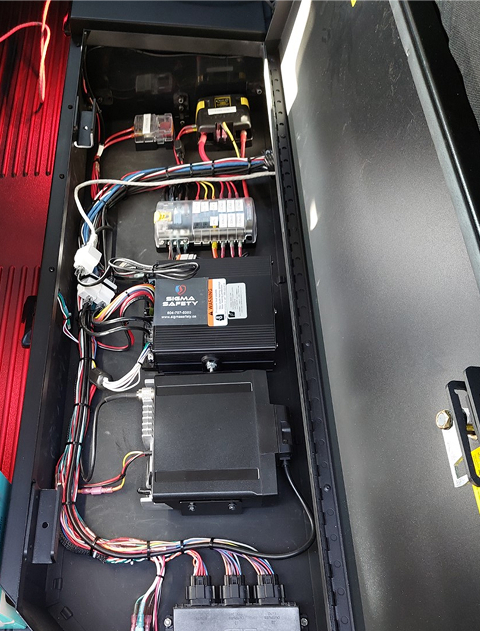 Inside of a storage container