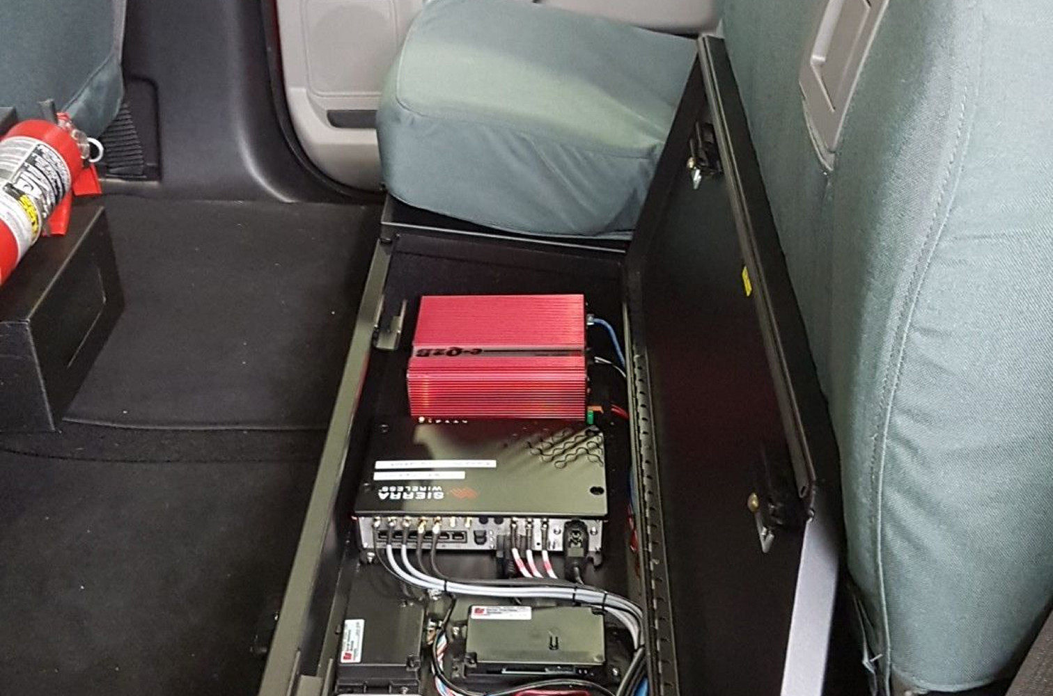 Inside a storage container