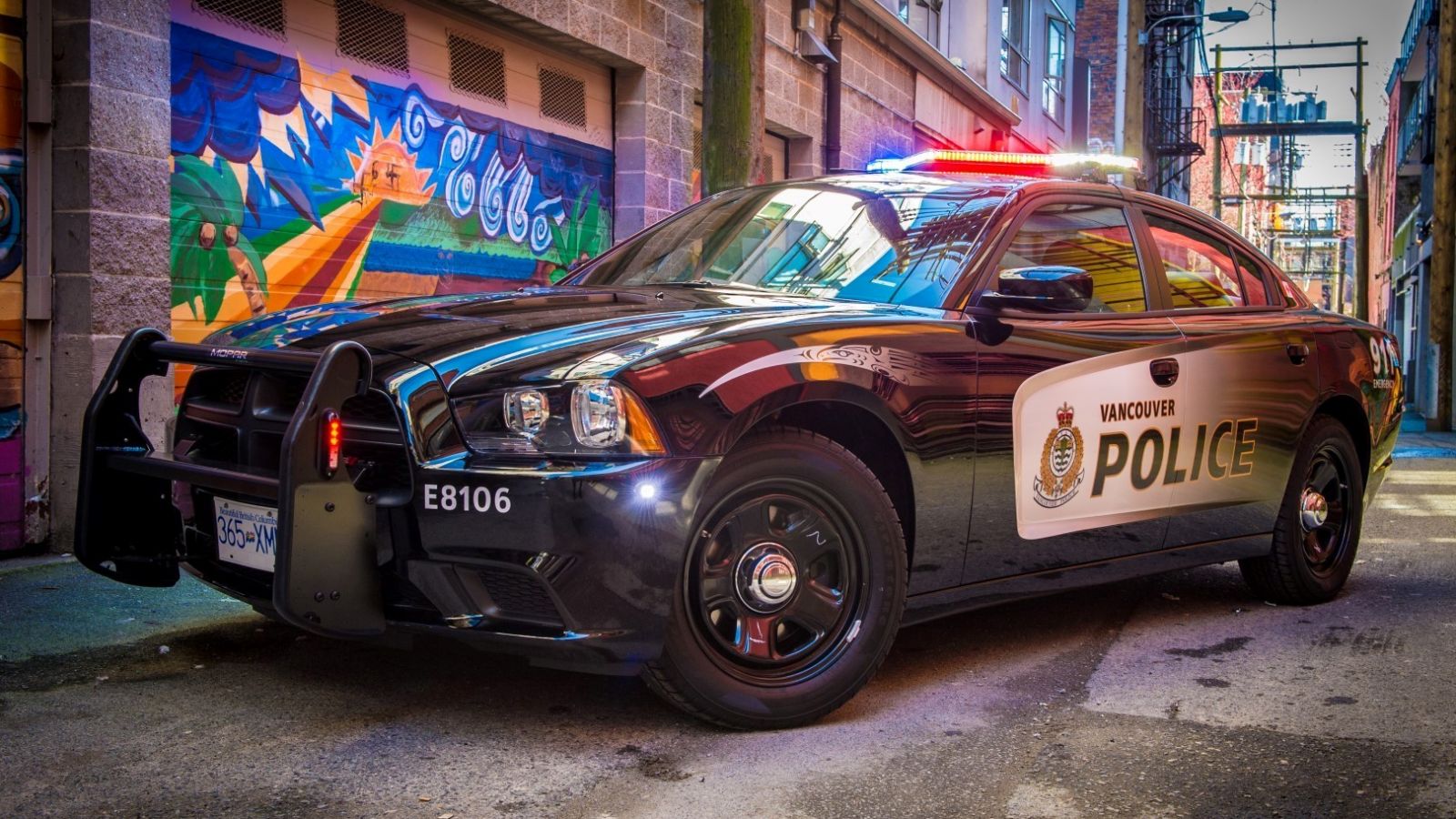 Warning lights for police vehicles